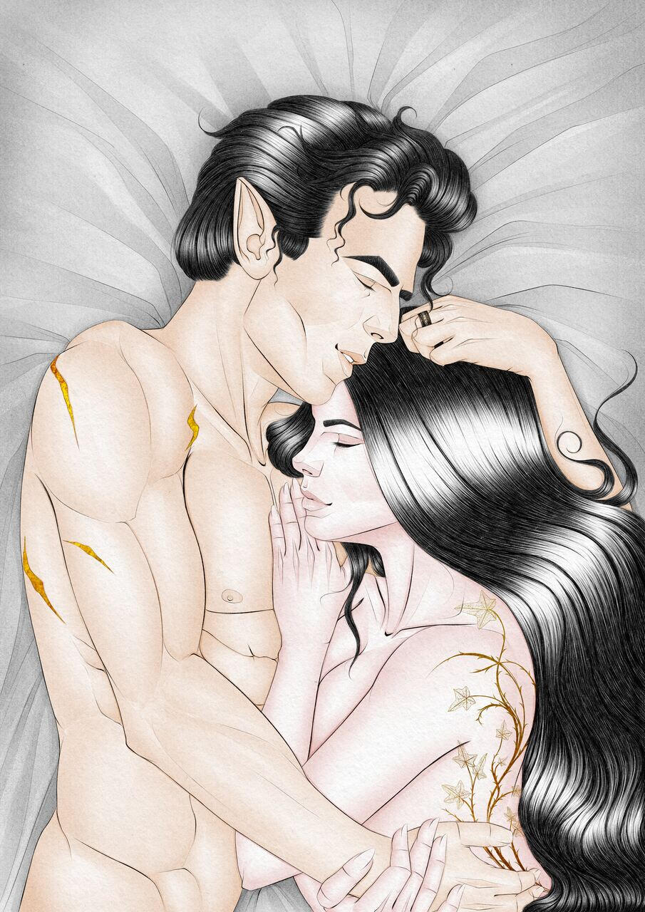 Matthias and Calla from the book Once the Skies Fade by @vanessarasanenauthor 2024