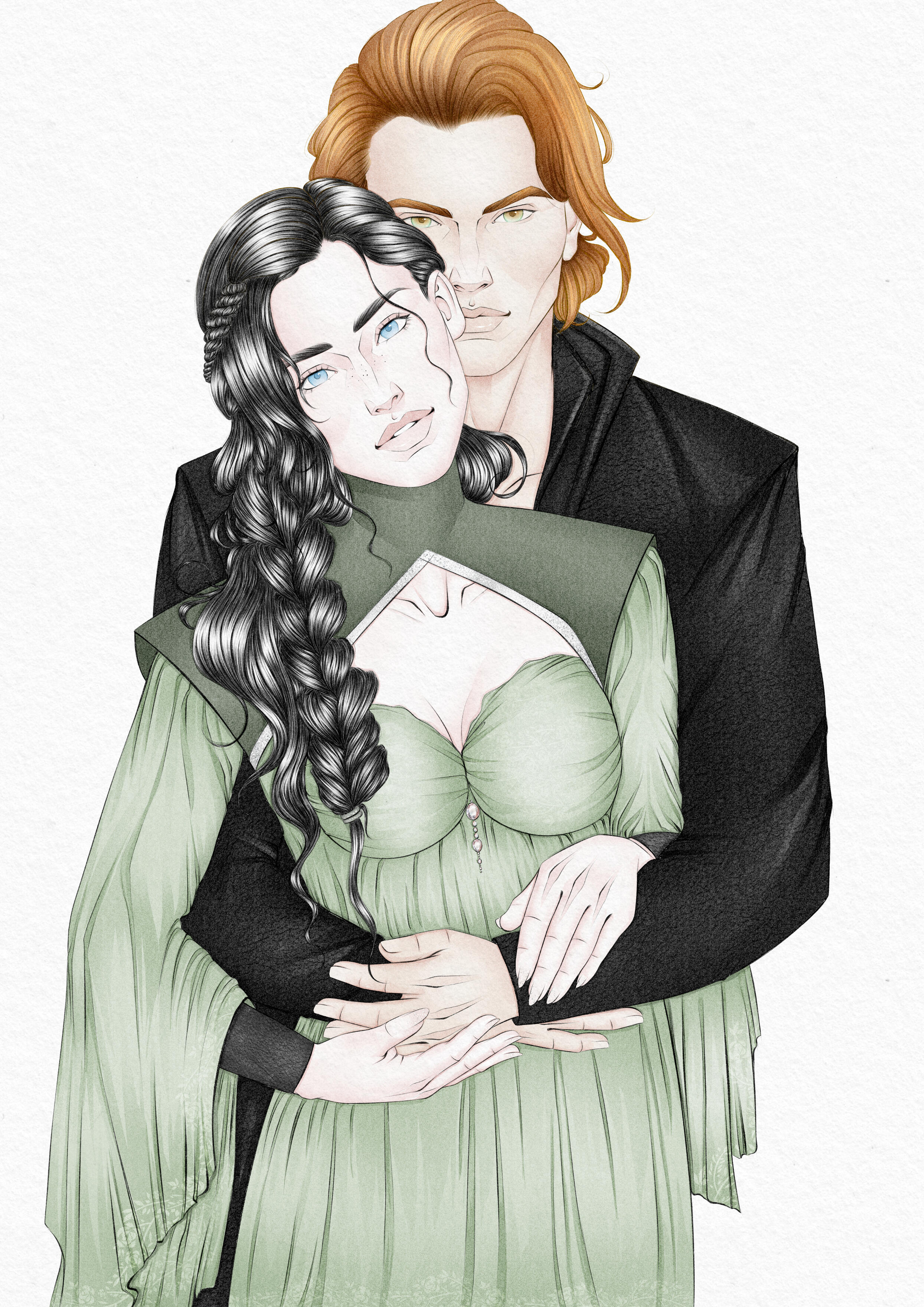 Romeria and Zander from the book A Fate of Wrath & Flame by K.A. Tucker